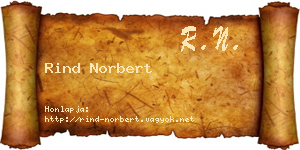 Rind Norbert névjegykártya